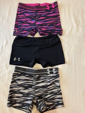 3 Under Armour Athletic Shorts 
Size  Small